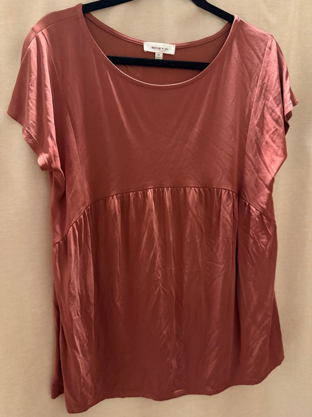 Bailey & Co. Rust Scoop Neck Short Sleeve Tunic